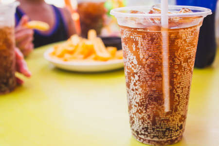 aerated water mix ice for dink.