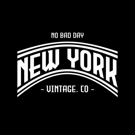 Design vector typography for t-shirt streetwear clothing. new york concept. with white color. perfect for modern t-shirt designのイラスト素材