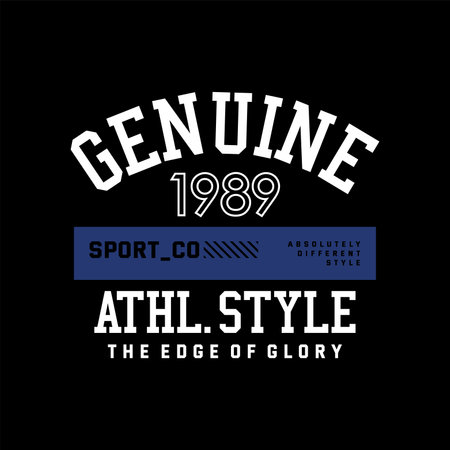 Genuine vector typography for t-shirt varsity clothing. perfect for simple t-shirt design printedのイラスト素材