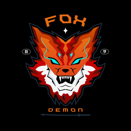 Fox mascot design character for gaming and esport logoのイラスト素材