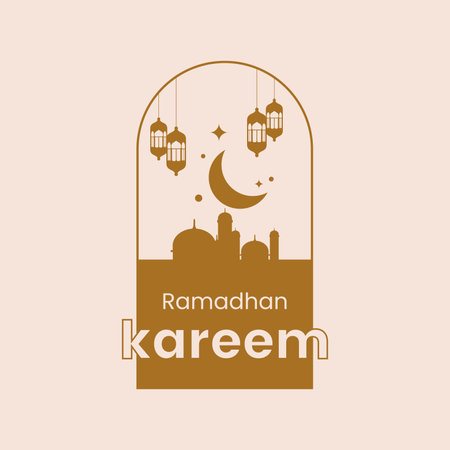 template ramadhan kareem, posts, greeting card poster template, post card, invitationのイラスト素材