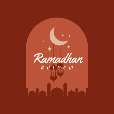 template ramadhan kareem, posts, greeting card poster template, post card, invitationのイラスト素材