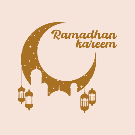 template ramadhan kareem, posts, greeting card poster template, post card, invitationのイラスト素材