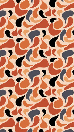 Hand drawn minimal abstract shapes pattern. Collage contemporary print. Fashionable template for design.のイラスト素材
