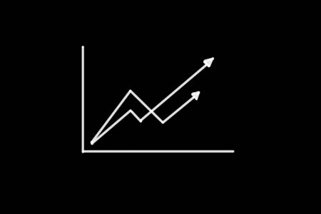 Line graphの写真素材