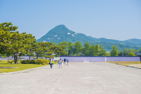 SEOUL,South Korea - MAY 22: Gyeongbokgung Palace. MAY 22, 2016 in Seoul, South Koreaのeditorial素材