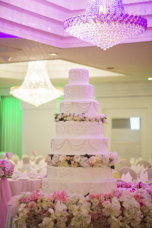 White wedding cakeの写真素材