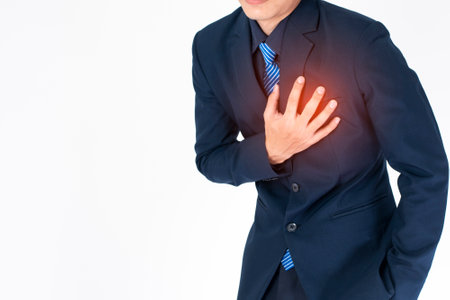 Business man heart attackの写真素材