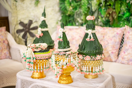 Thai traditional  wedding and decorationsの写真素材