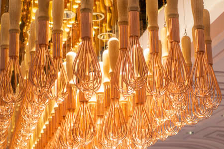 Modern luxury lamp in beautiful restaurant