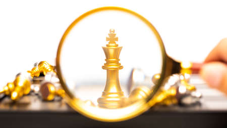 winner of business concept, chessboard gameの写真素材