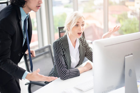 Business people is stress with business problemの写真素材