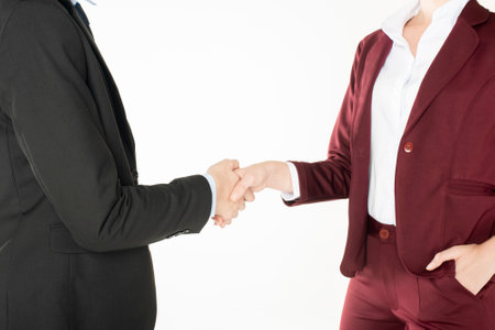 Business people are shanking handの写真素材