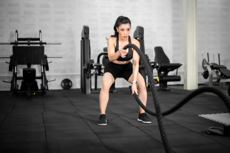 Beautiful perfect body woman is work out in the gym