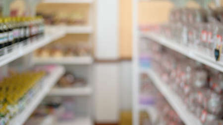 Blurred of supermarket store background .の写真素材