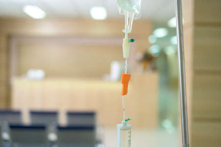 à¸´background of saline bag in hospitalの写真素材