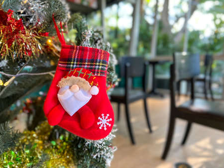 Christmas background decoration in shopping mall