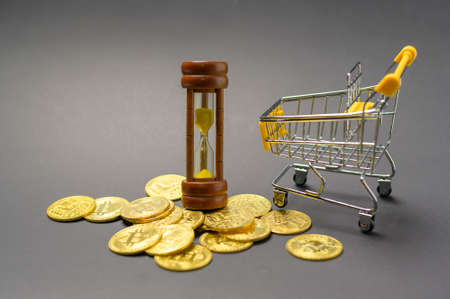 Cryptocurrency bitcoin the future coin,bitcoin mining and Technology global network connections conceptの写真素材