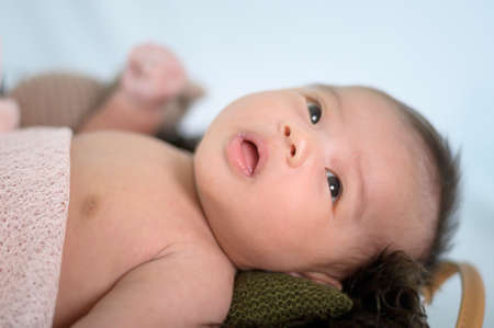 A Portrait of Cute new born baby.