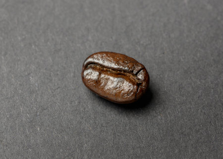 Coffee bean roasted on black backgroundの写真素材