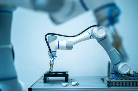 Robotics Industry Engineering programming and Manipulating Robot Hand Arm, Industrial Robotics...