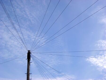 Some old wires still working on analogue.の写真素材