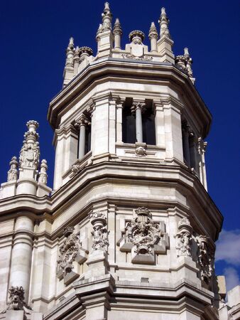 View of the corner of the new Madrid's Major House, also known as Saint Mary of the Telecommunications.の写真素材