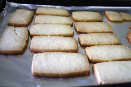 Scottish cookies, shortbread, freshly hand-made.の写真素材