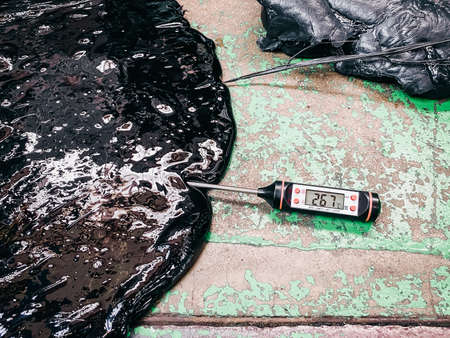 Purge material or Clear screw,It is standard before Mold Injection.の写真素材