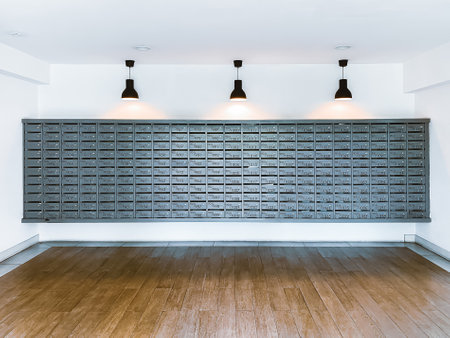 Mailbox room in modern condominium