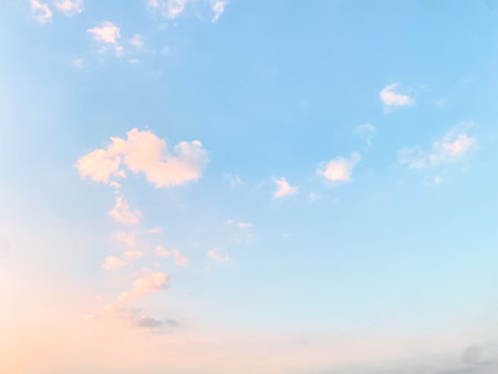 Sky with soft pastel colors during sunset.の写真素材