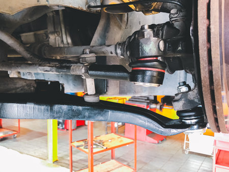 Ball joint and disk brake of vehicle, maintenance car