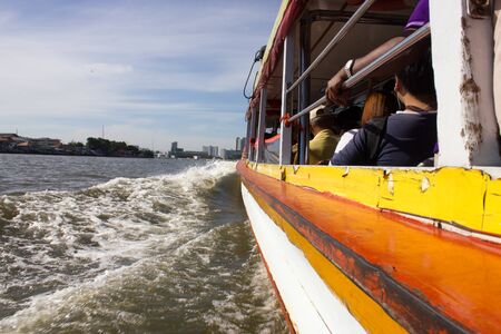 the Tourism and travel in Bangkok by the Chao Phraya Express Boat