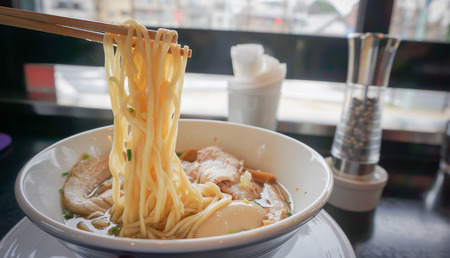 ramen pork chopsticks