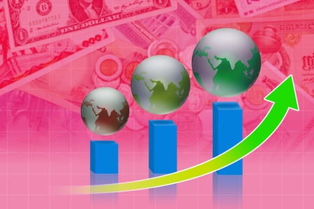 Economic and financial-related businesses around the world.の写真素材