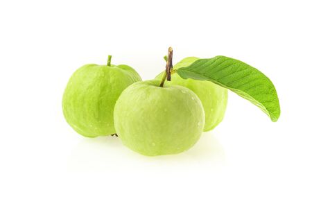 Guava (fruit), isolated on a white background, tropical fruitのeditorial素材