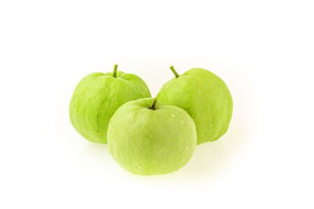 Guava (fruit), isolated on a white background, tropical fruitの写真素材