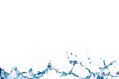 water splash isolated on white backgroundの写真素材