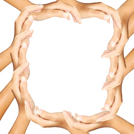 hands making a Squareの写真素材