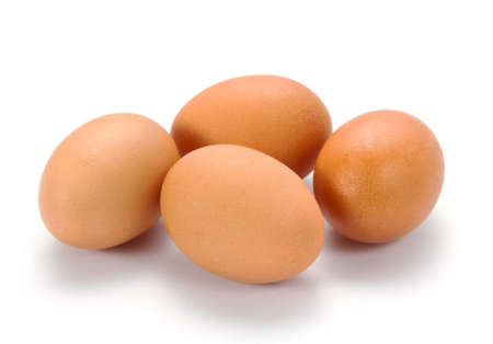 eggs on white background