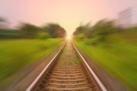 Train in the morning.の写真素材