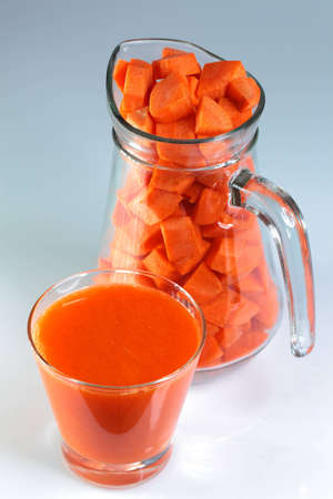 Carrot and carrot juice の写真素材