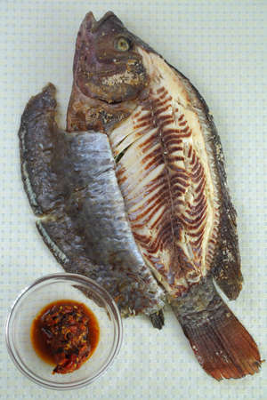 More tilapia sauce and salt の写真素材