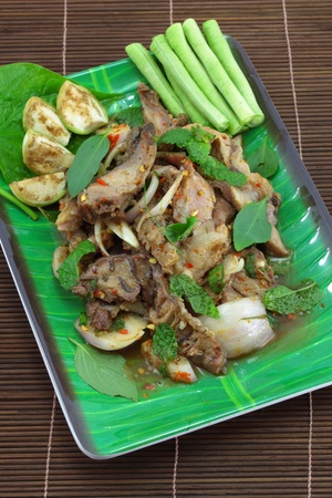 Thai cuisine Spicy pork roast ,Made from pork の写真素材