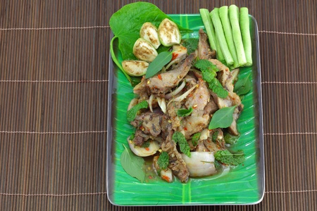 Thai cuisine Spicy pork roast ,Made from pork の写真素材