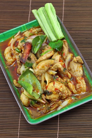 Thai cuisine Lab Ped ,Made from duck meat の写真素材
