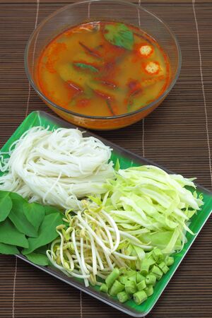 Thai cuisine name Noodle fluid coconut milk の写真素材