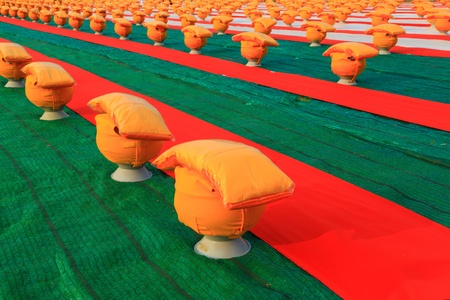 Equipment in the ceremony of ordination as a Buddhist monk の写真素材