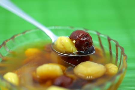 Chinese dessert made   from grains of various kinds
