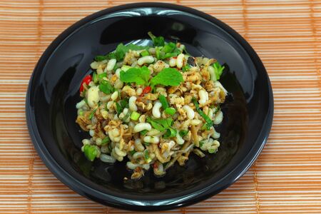 Thai food is made   from red ant egg spicy の写真素材